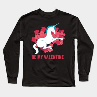 Valentine unicorn Long Sleeve T-Shirt